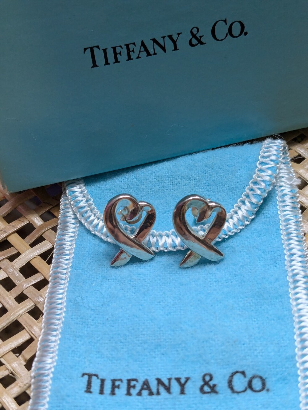 Authentic Tiffany & Co Paloma Picasso Loving Heart Earrings